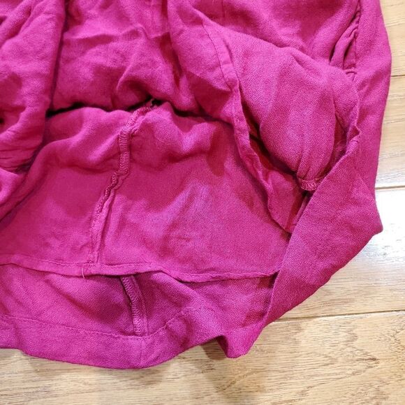 🔹️NWT Urban Outfitters Raspberry Off Shoulder Ruched Front Dress Size 0 - Picture 8 of 11